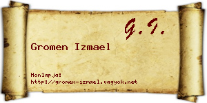 Gromen Izmael névjegykártya